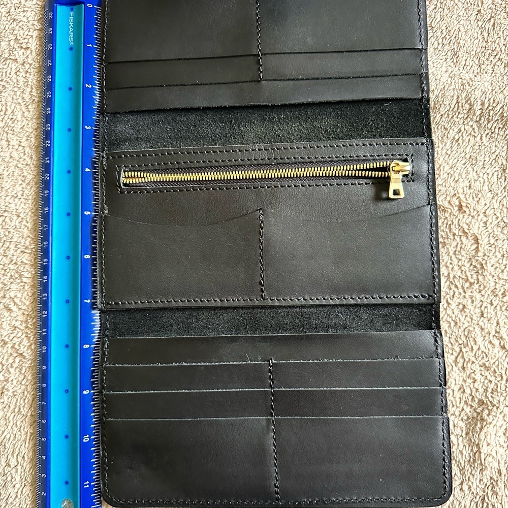 Portland Leather Black Leather Snap Wallet - Picture 3 of 9